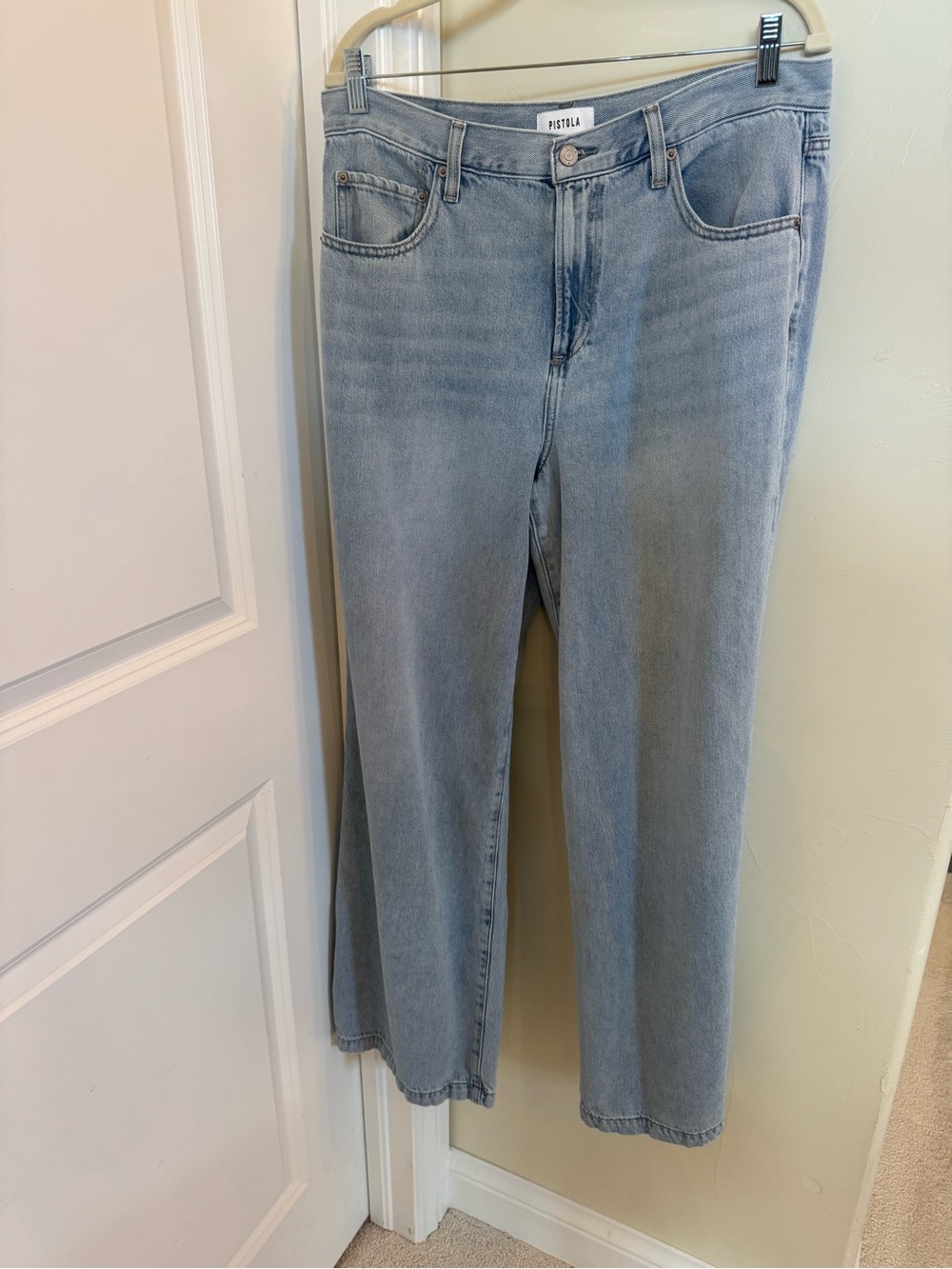 Pistola Jadyn Mid Rise Palazzo Wide Leg Jeans Chateau Size 31
